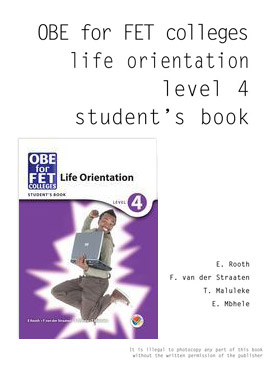OBE for FET Colleges Life Orientation Level 4 Students Book by 